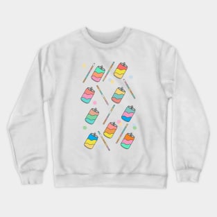 Rainbow Soda Pop and Straw Crewneck Sweatshirt